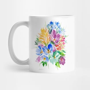 Colorful Bouquet - Transparent Watercolor Floral Mug